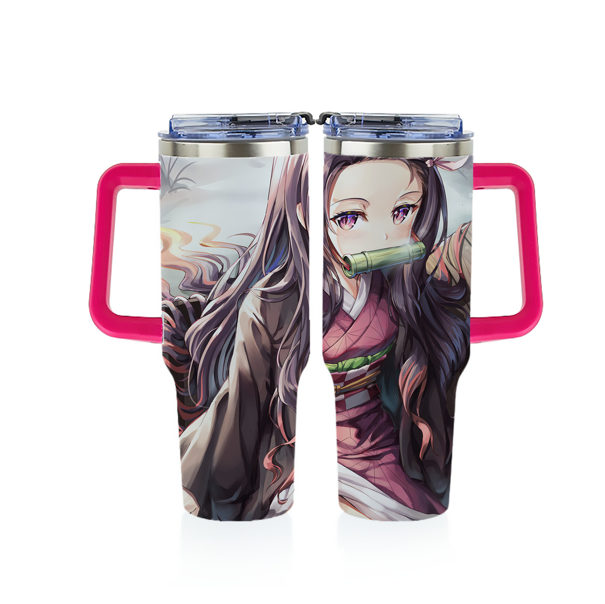 （画像用） 鬼滅の刃（きめつのやいば）竈門 禰󠄀豆子／かまど ねずこ Kamado Nezuko 1200ｍLフルプリント車用タンブラー